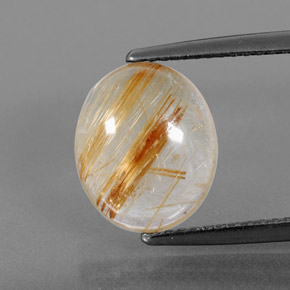 Quartz rutilé jaune naturelle transparent, 4,22 ct, transparent / translucide