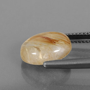 Quartz rutilé jaune naturelle transparent, 4,22 ct, transparent / translucide