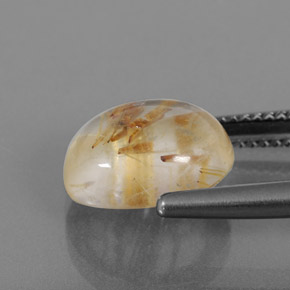 Quartz rutilé jaune naturelle transparent, 5,05 ct, transparent / translucide