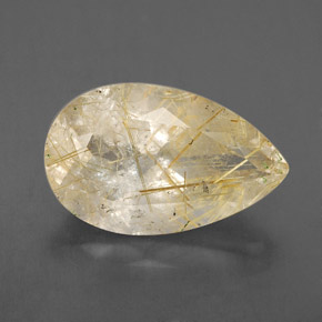 Quartz rutilé jaune naturelle transparent, 8,34 ct, transparent / translucide