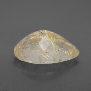 Quartz rutilé jaune naturelle transparent, 8,34 ct, transparent / translucide
