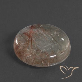 Quartz rutilé blanc naturelle coupe roude, 21,57 ct, transparent