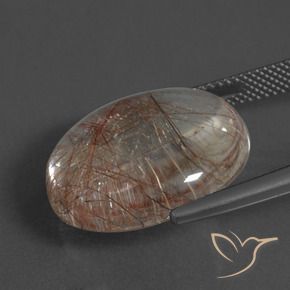 Quartz rutilé blanc naturelle coupe roude, 21,57 ct, transparent