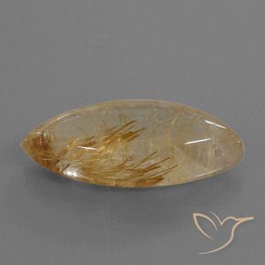 Quartz rutile Brun orangé naturelle Marquise, 25.82 ct, Transparent