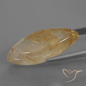 Quartz rutile Brun orangé naturelle Marquise, 25.82 ct, Transparent