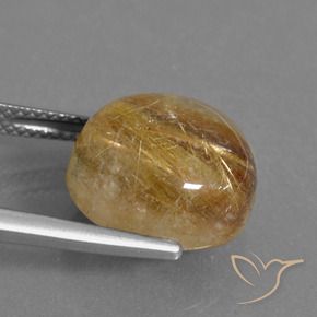 Quartz rutile Marron doré très clair naturelle Tour, 10.53 ct, Translucide