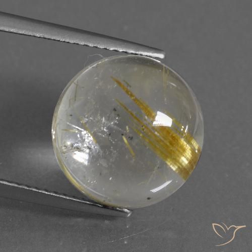 10.11ct Naturel Jaune Toscane Quartz rutile, Tour, Transparent