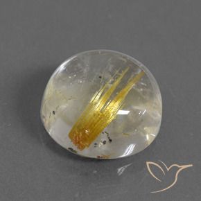 Quartz rutile Jaune Toscane naturelle Tour, 10.11 ct, Transparent