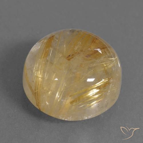 Quartz rutile Marron doré très clair naturelle Tour, 10.19 ct, Transparent