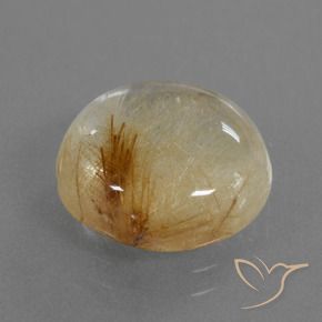 Quartz rutile Marron doré très clair naturelle Tour, 7.04 ct, Transparent