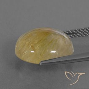 Quartz rutile Marron doré très clair naturelle Tour, 7.25 ct, Transparent