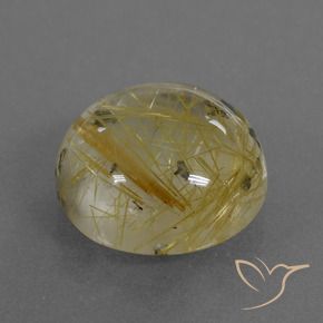Quartz rutile Marron doré très clair naturelle Tour, 8.90 ct, Transparent