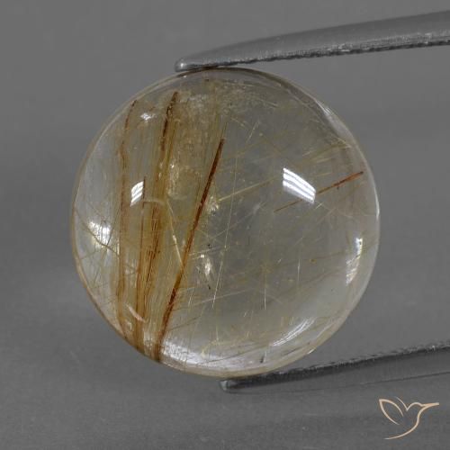 7.22ct Naturel Marron doré très clair Quartz rutile, Tour, Transparent
