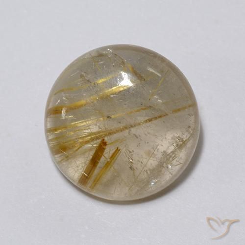 6.24ct Naturel Marron doré très clair Quartz rutile, Tour, Transparent