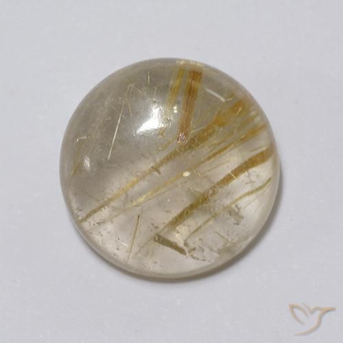 Quartz rutile Marron doré très clair naturelle Tour, 6.24 ct, Transparent