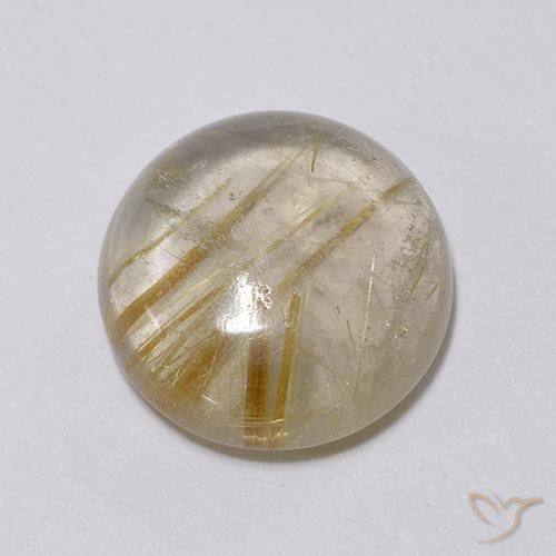 Quartz rutile Marron doré très clair naturelle Tour, 6.24 ct, Transparent