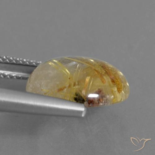 Quartz rutile Marron doré très clair naturelle Tour, 6.12 ct, Transparent