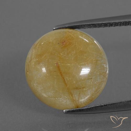 6.33ct Naturel Jaune doré Quartz rutile, Tour, Translucide