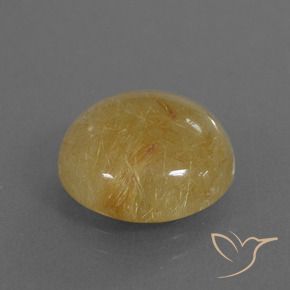 Quartz rutile Jaune doré naturelle Tour, 6.33 ct, Translucide
