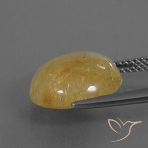 Quartz rutile Jaune doré naturelle Tour, 6.33 ct, Translucide