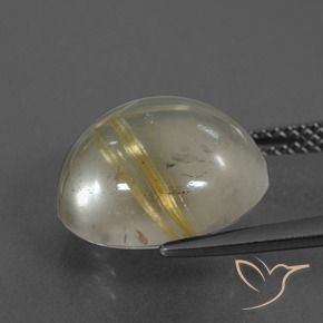Quartz rutile Marron doré très clair naturelle Tour, 8.60 ct, Transparent