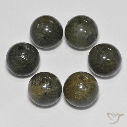 21.81ctw Naturel Brun Quartz rutile, Sphère / Boule, Translucide