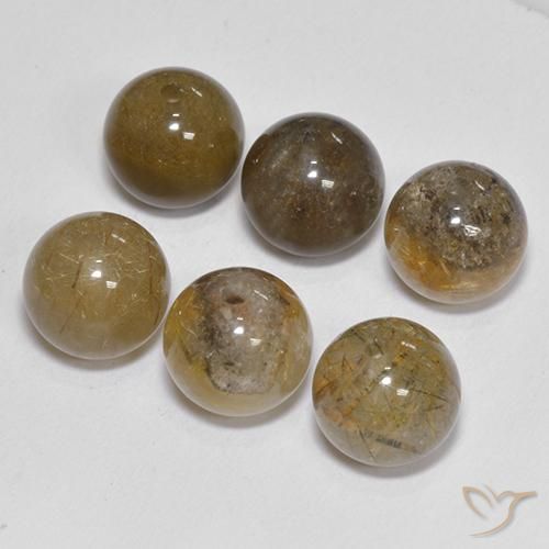 Shop natural 21.41ct Brun moyen Quartz rutile gems, Sphère / Boule, from Inde at GemSelect. In stock, global shipping!