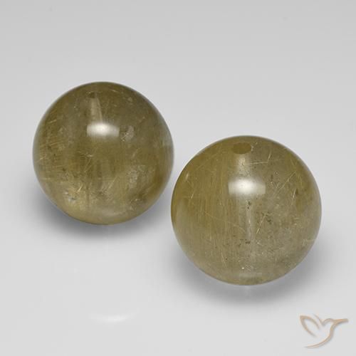 Shop natural 43.02ct Jaune moyen Quartz rutile gems, Sphère / Boule, from Inde at GemSelect. In stock, global shipping!
