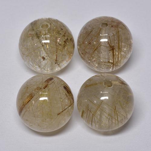 Achetez naturel 28,45ct doré quartz rutilé gems, sphère / boule, en provenance inde chez gemselect. en stock, livraison internationale!