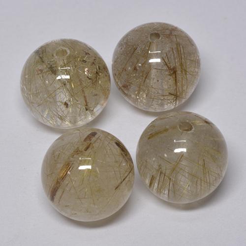 Achetez naturel 28,45ct doré quartz rutilé gems, sphère / boule, en provenance inde chez gemselect. en stock, livraison internationale!