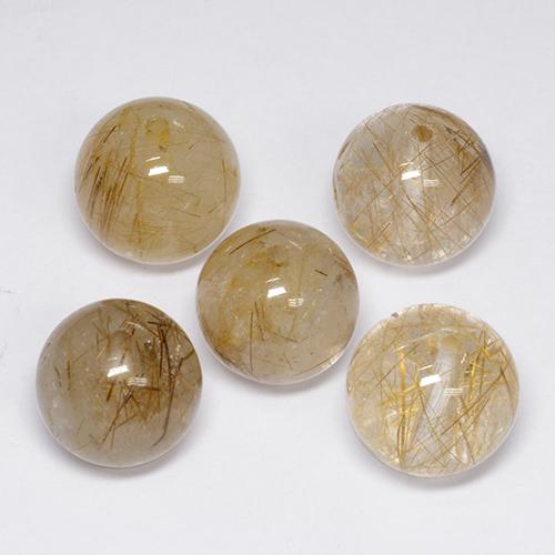 Achetez naturel 35.51ct Multicolore Quartz Rutile gems, Sphère / Boule, En provenance Inde chez GemSelect. En stock, livraison internationale!