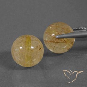 Shop natural 14.10ct Brun orangé Quartz rutile gems, Sphère / Boule, from Inde at GemSelect. In stock, global shipping!