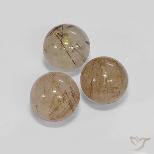 Shop natural 25.54ct Marron très clair Quartz rutile gems, Sphère / Boule, from Inde at GemSelect. In stock, global shipping!