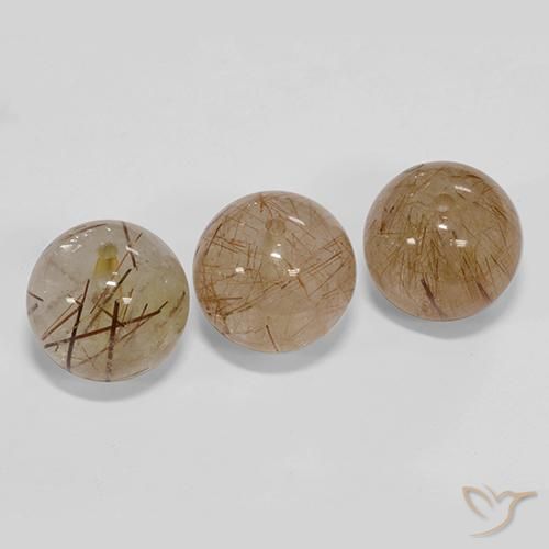 Shop natural 25.54ct Marron très clair Quartz rutile gems, Sphère / Boule, from Inde at GemSelect. In stock, global shipping!