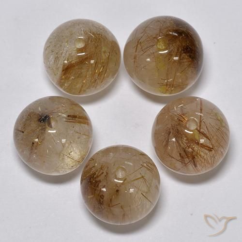 Shop natural 25.32ct Brun doré léger Quartz rutile gems, Sphère / Boule, from Inde at GemSelect. In stock, global shipping!