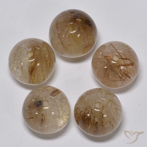 Shop natural 25.32ct Brun doré léger Quartz rutile gems, Sphère / Boule, from Inde at GemSelect. In stock, global shipping!