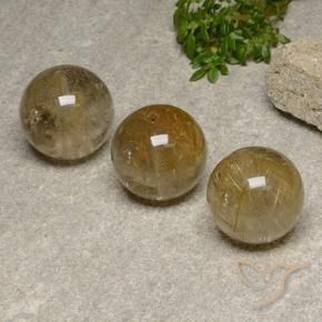 Shop natural 55.78ct Marron doré très clair Quartz rutile gems, Sphère / Boule, from Inde at GemSelect. In stock, global shipping!