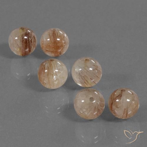 Shop natural 30.93ct Pêche moyen Quartz rutile gems, Sphère / Boule, from Inde at GemSelect. In stock, global shipping!