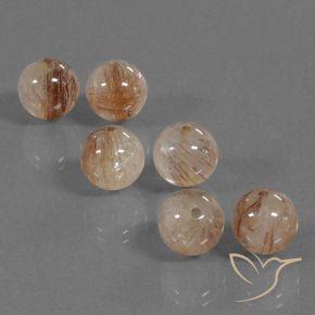 Shop natural 30.93ct Pêche moyen Quartz rutile gems, Sphère / Boule, from Inde at GemSelect. In stock, global shipping!