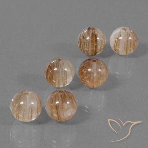 Shop natural 33.37ct Clair et Bronze doré Quartz rutile gems, Sphère / Boule, from Inde at GemSelect. In stock, global shipping!
