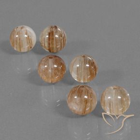 Shop natural 33.37ct Clair et Bronze doré Quartz rutile gems, Sphère / Boule, from Inde at GemSelect. In stock, global shipping!