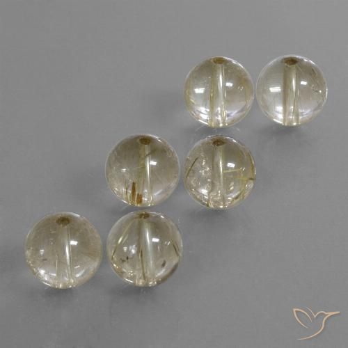 Achetez naturel 35,88ct blanc quartz rutilé gems, sphère / boule, en provenance inde chez gemselect. en stock, livraison internationale!