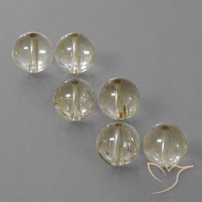 Achetez naturel 35,88ct blanc quartz rutilé gems, sphère / boule, en provenance inde chez gemselect. en stock, livraison internationale!