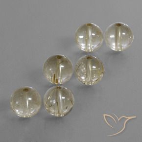 Achetez naturel 35,88ct blanc quartz rutilé gems, sphère / boule, en provenance inde chez gemselect. en stock, livraison internationale!
