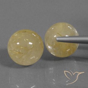 Shop natural 35.82ct Jaune chaud Quartz rutile gems, Sphère / Boule, from Inde at GemSelect. In stock, global shipping!