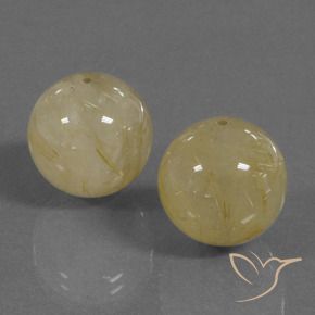 Shop natural 35.25ct Jaune moyen Quartz rutile gems, Sphère / Boule, from Inde at GemSelect. In stock, global shipping!