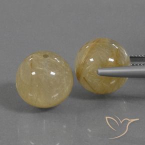 Shop natural 33.97ct Jaune terreux Quartz rutile gems, Sphère / Boule, from Inde at GemSelect. In stock, global shipping!