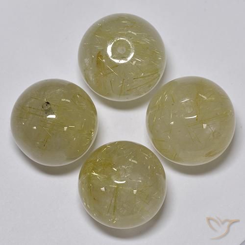 Shop natural 69.93ct Jaune pâle Quartz rutile gems, Sphère / Boule, from Inde at GemSelect. In stock, global shipping!