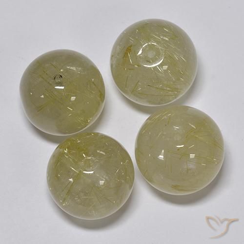 Shop natural 69.93ct Jaune pâle Quartz rutile gems, Sphère / Boule, from Inde at GemSelect. In stock, global shipping!