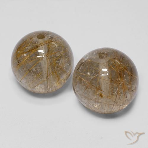 Shop natural 30.85ct Marron chaud Quartz rutile gems, Sphère / Boule, from Inde at GemSelect. In stock, global shipping!